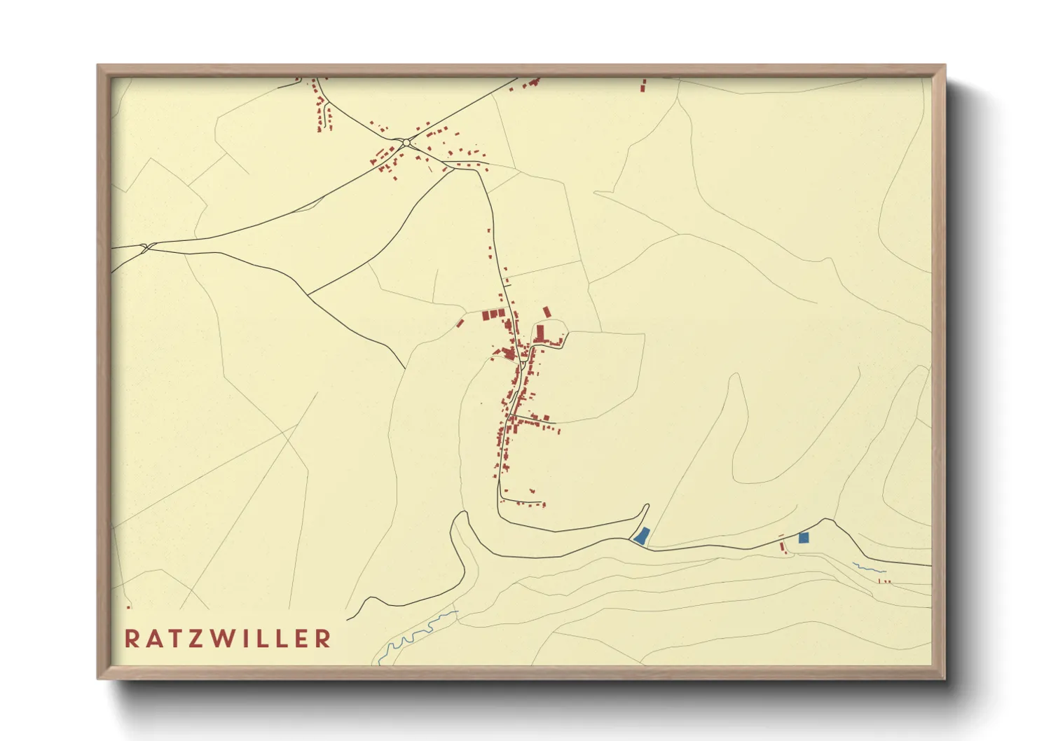 Une affiche de carte sur Ratzwiller