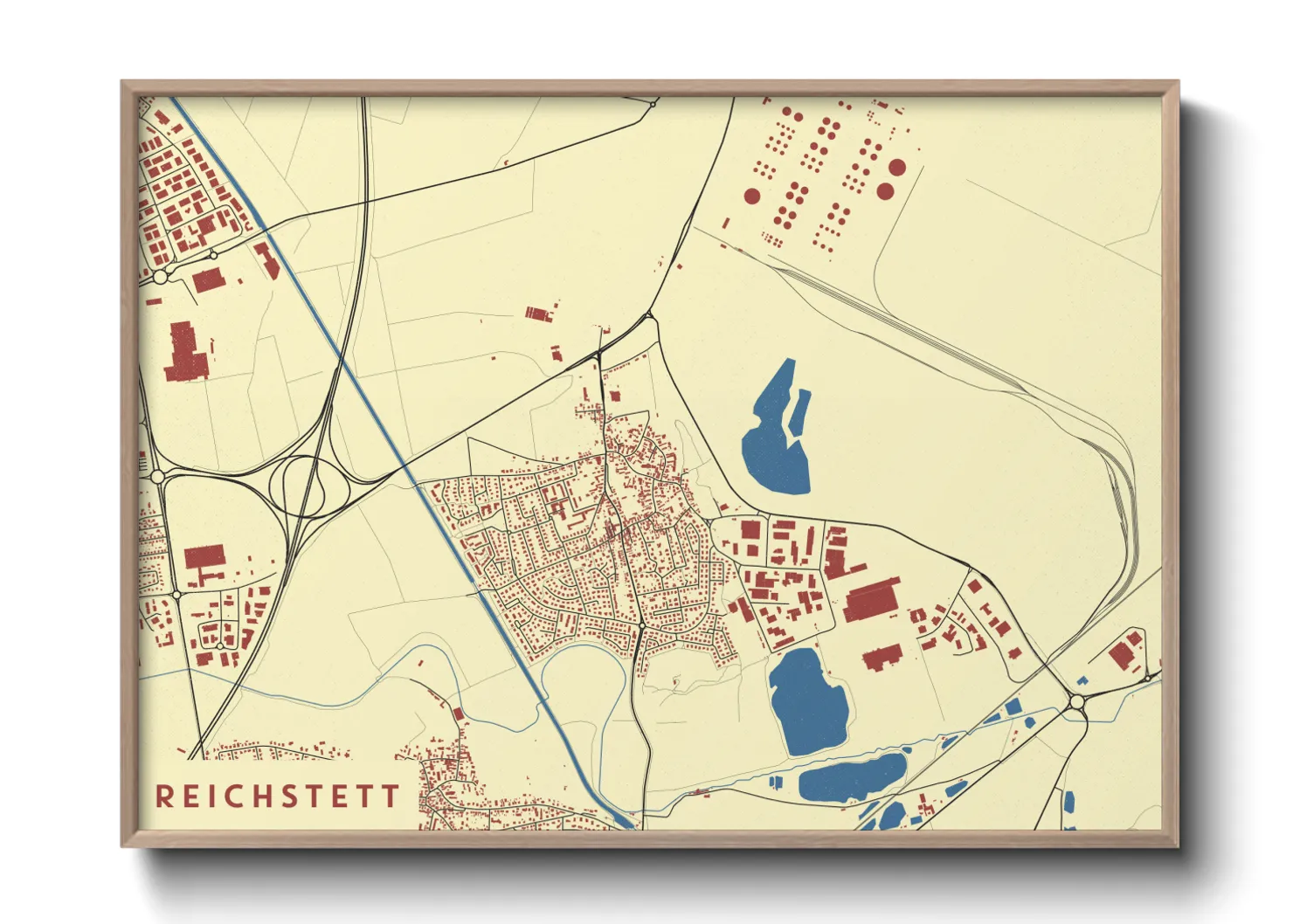 Une affiche de carte sur Reichstett