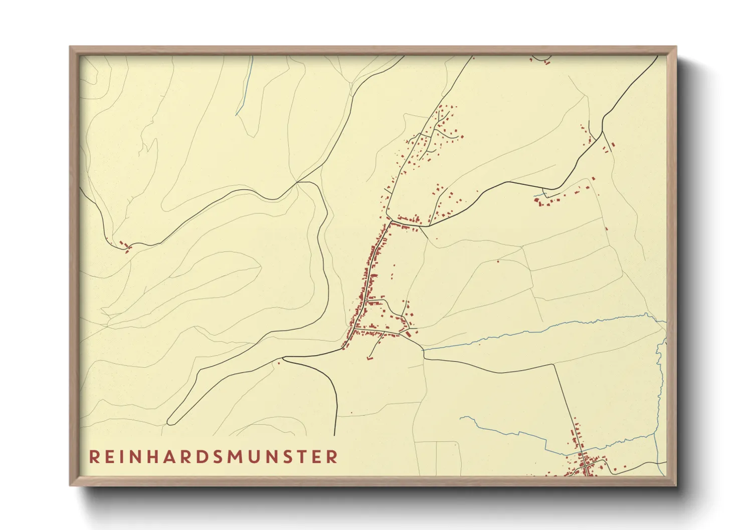 Une affiche de carte sur Reinhardsmunster