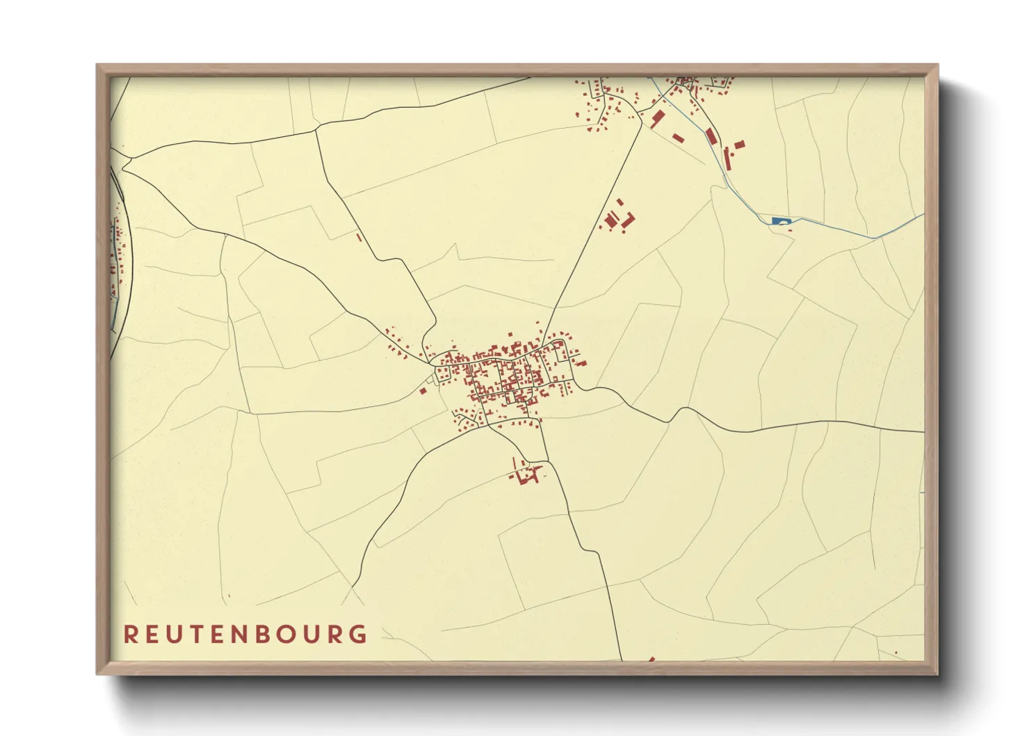 Une affiche de carte sur Reutenbourg