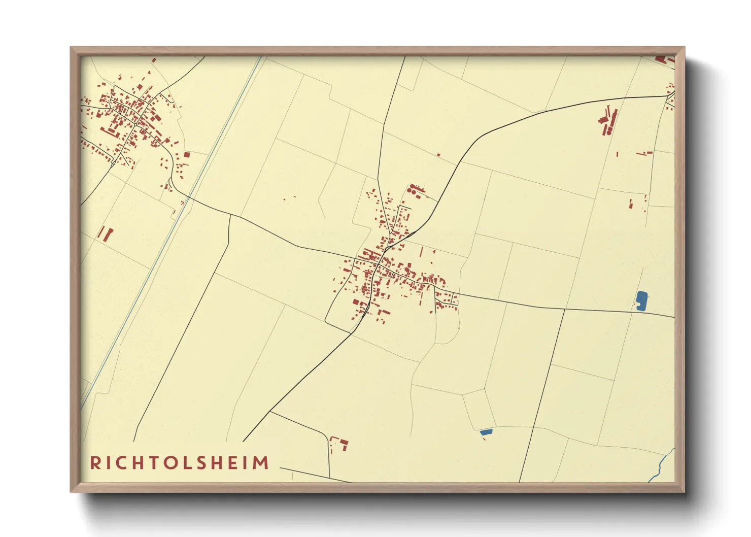 Une affiche de carte sur Richtolsheim