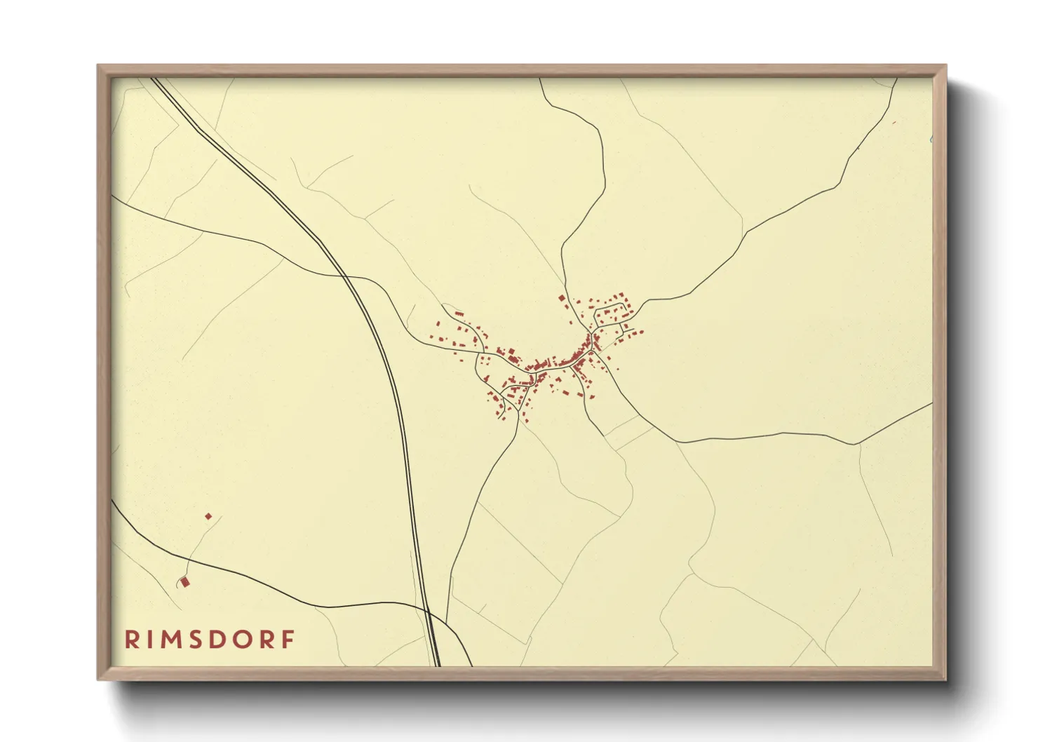 Une affiche de carte sur Rimsdorf