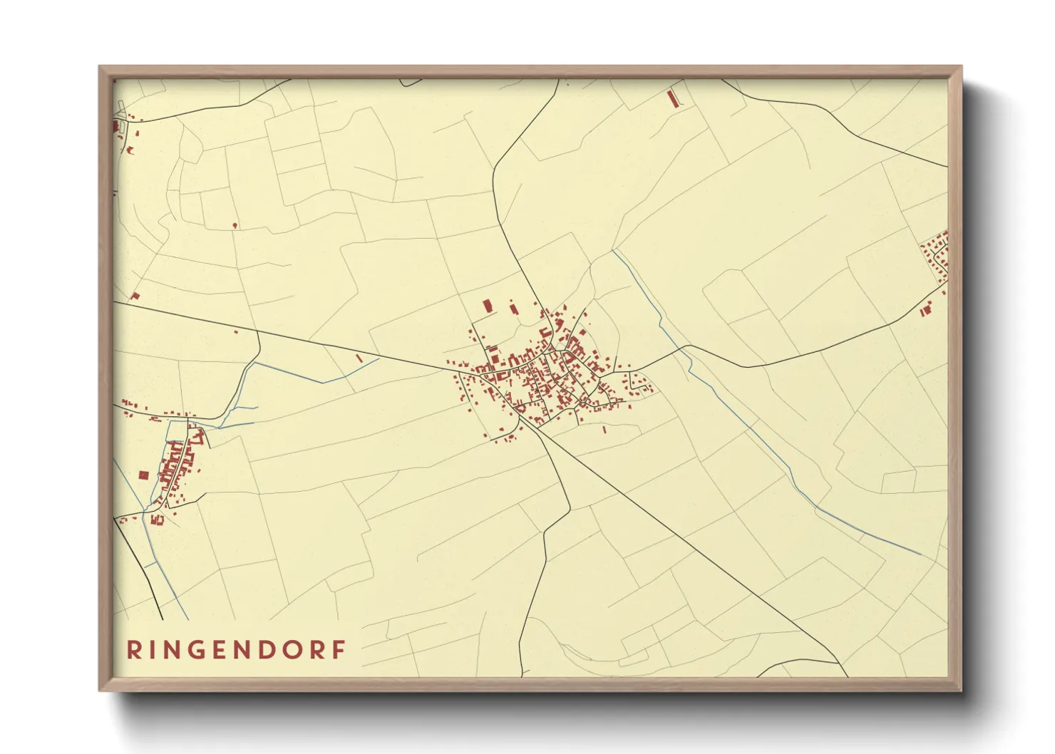 Une affiche de carte sur Ringendorf