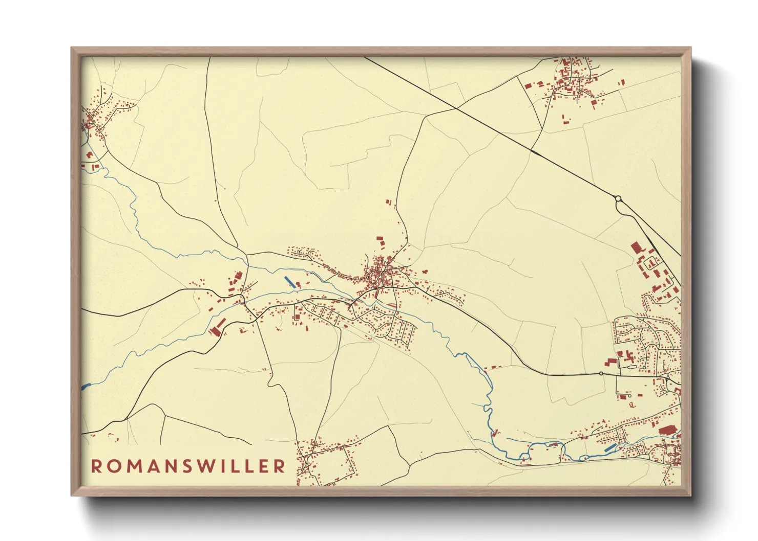 Une affiche de carte sur Romanswiller