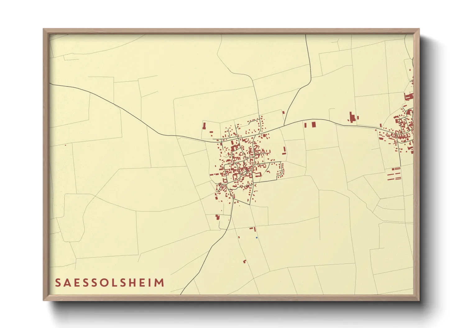 Une affiche de carte sur Saessolsheim