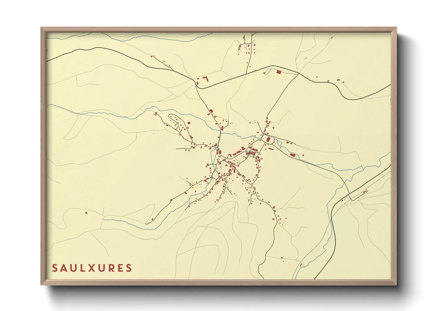 Une affiche de carte sur Saulxures