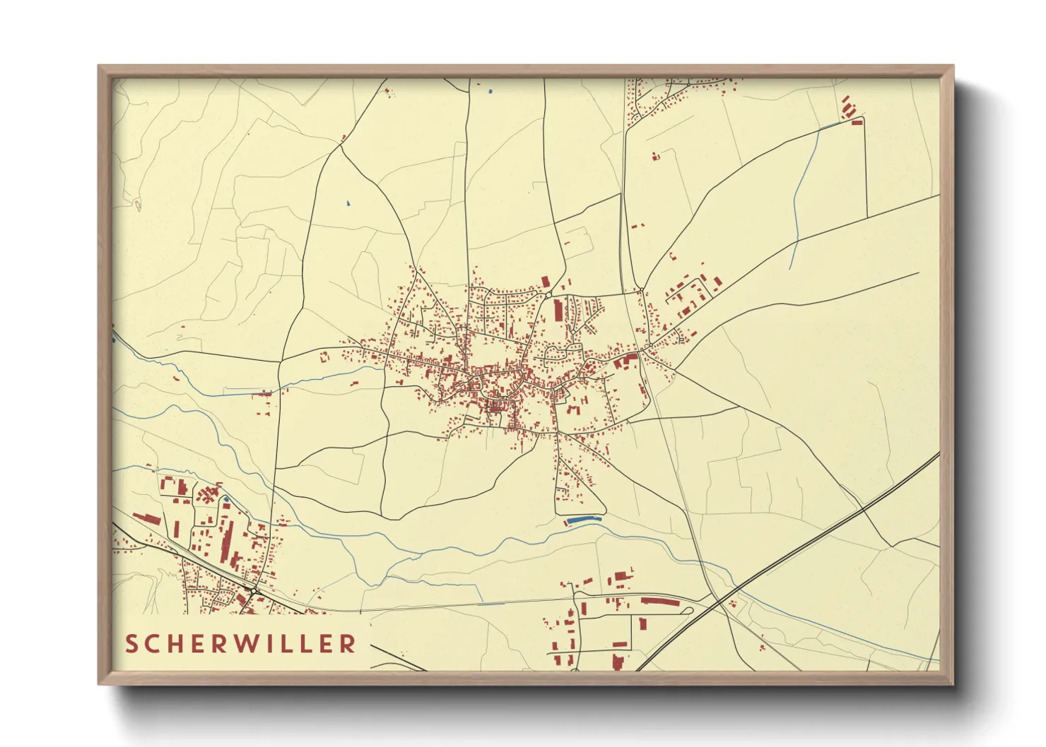 Une affiche de carte sur Scherwiller