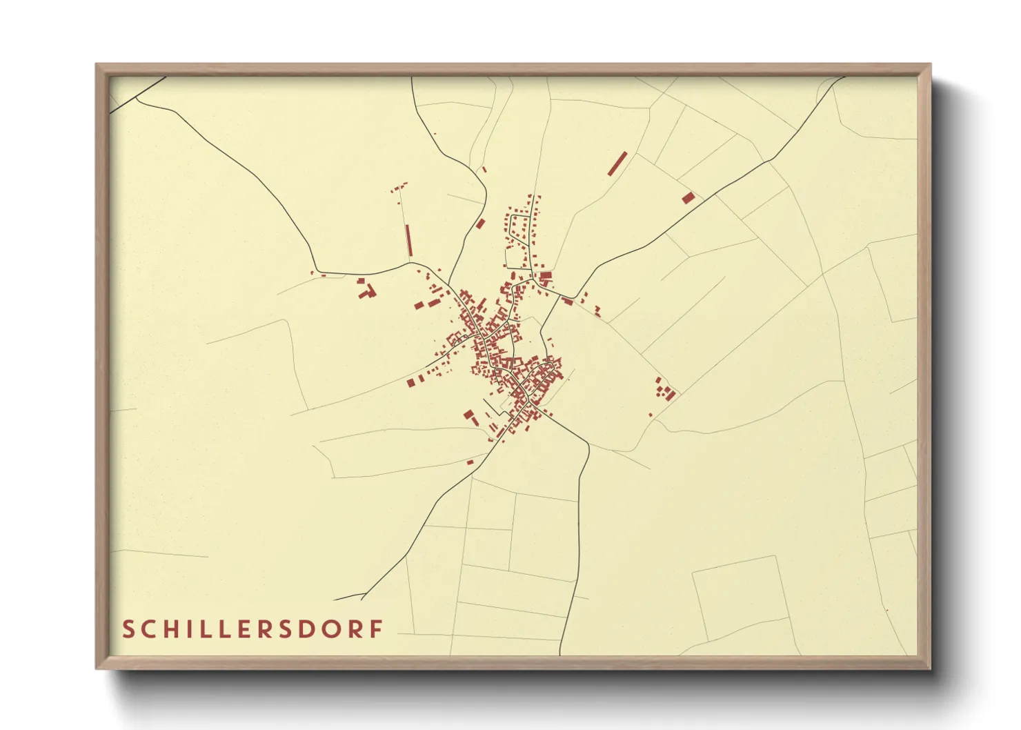Une affiche de carte sur Schillersdorf