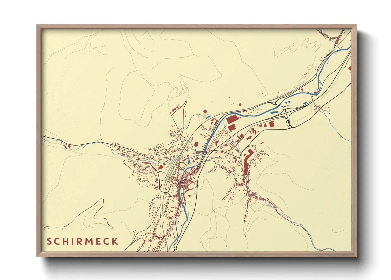 Une affiche de carte sur Schirmeck