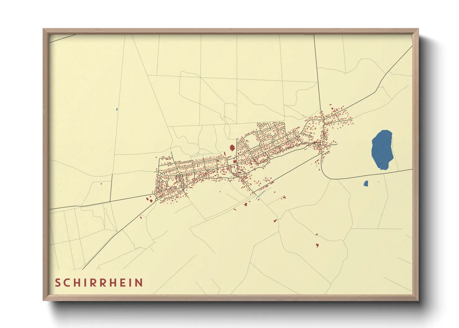 Une affiche de carte sur Schirrhein