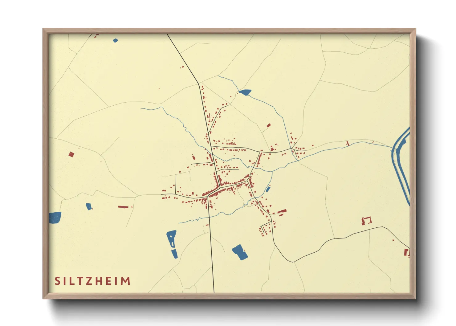 Une affiche de carte sur Siltzheim