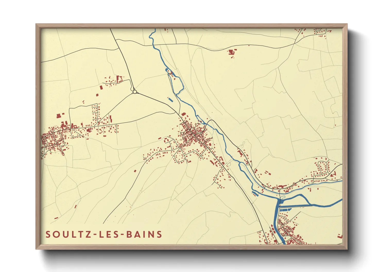 Une affiche de carte sur Soultz-les-Bains