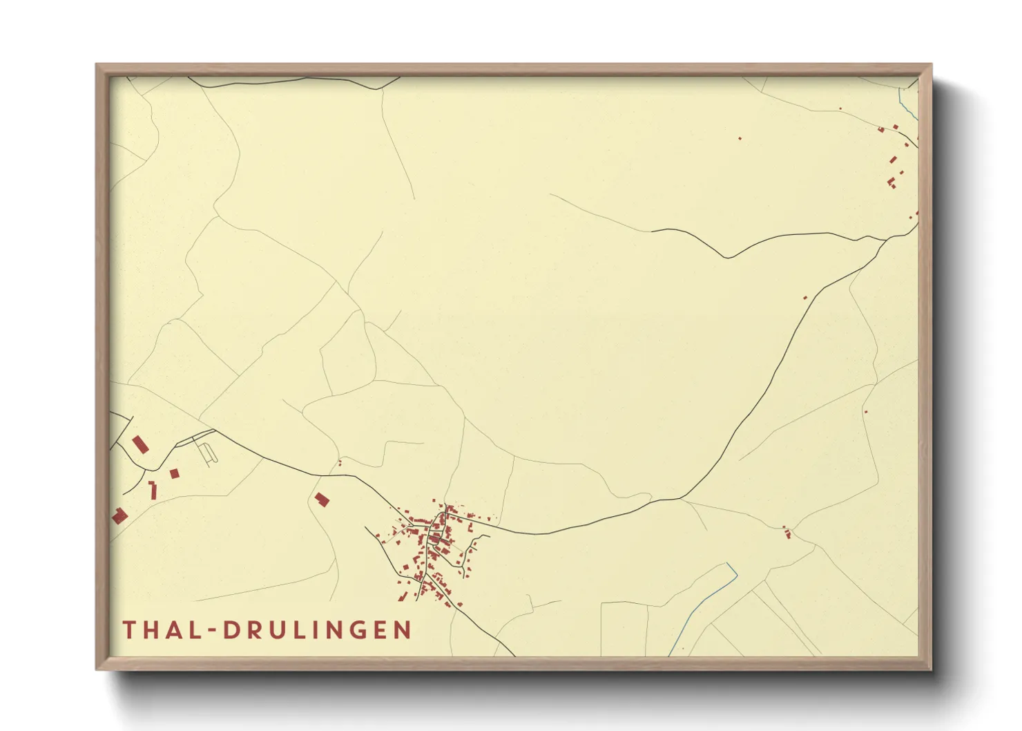 Une affiche de carte sur Thal-Drulingen