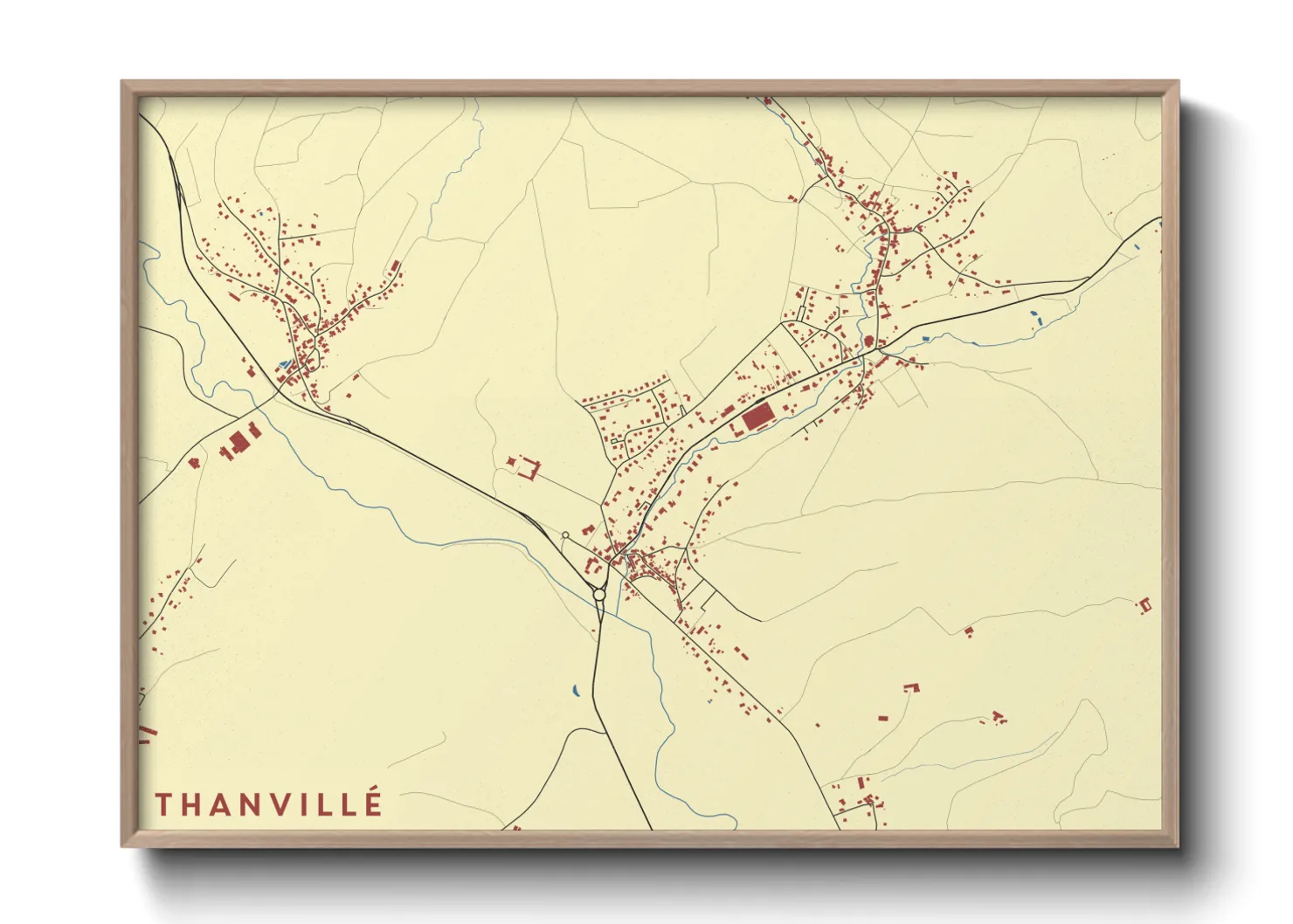 Une affiche de carte sur Thanvillé