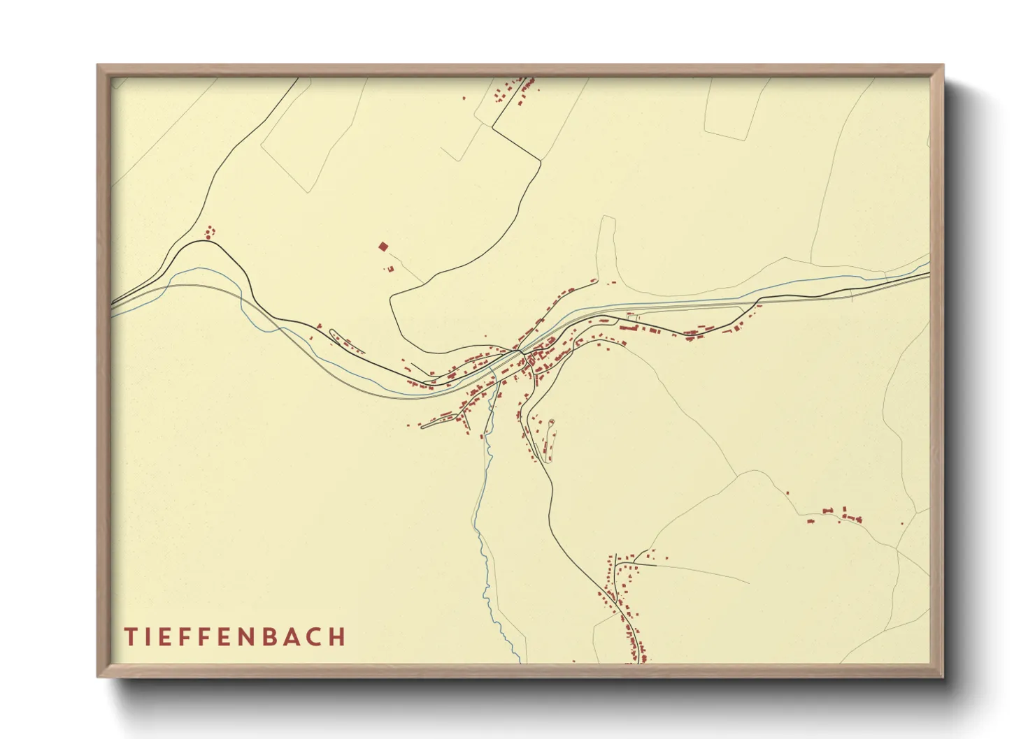 Une affiche de carte sur Tieffenbach