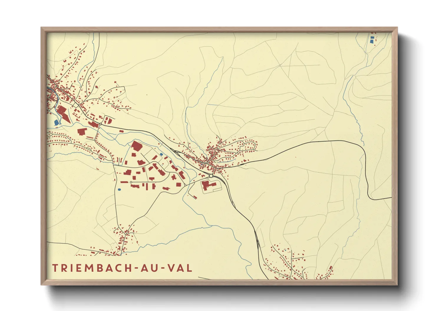 Une affiche de carte sur Triembach-au-Val