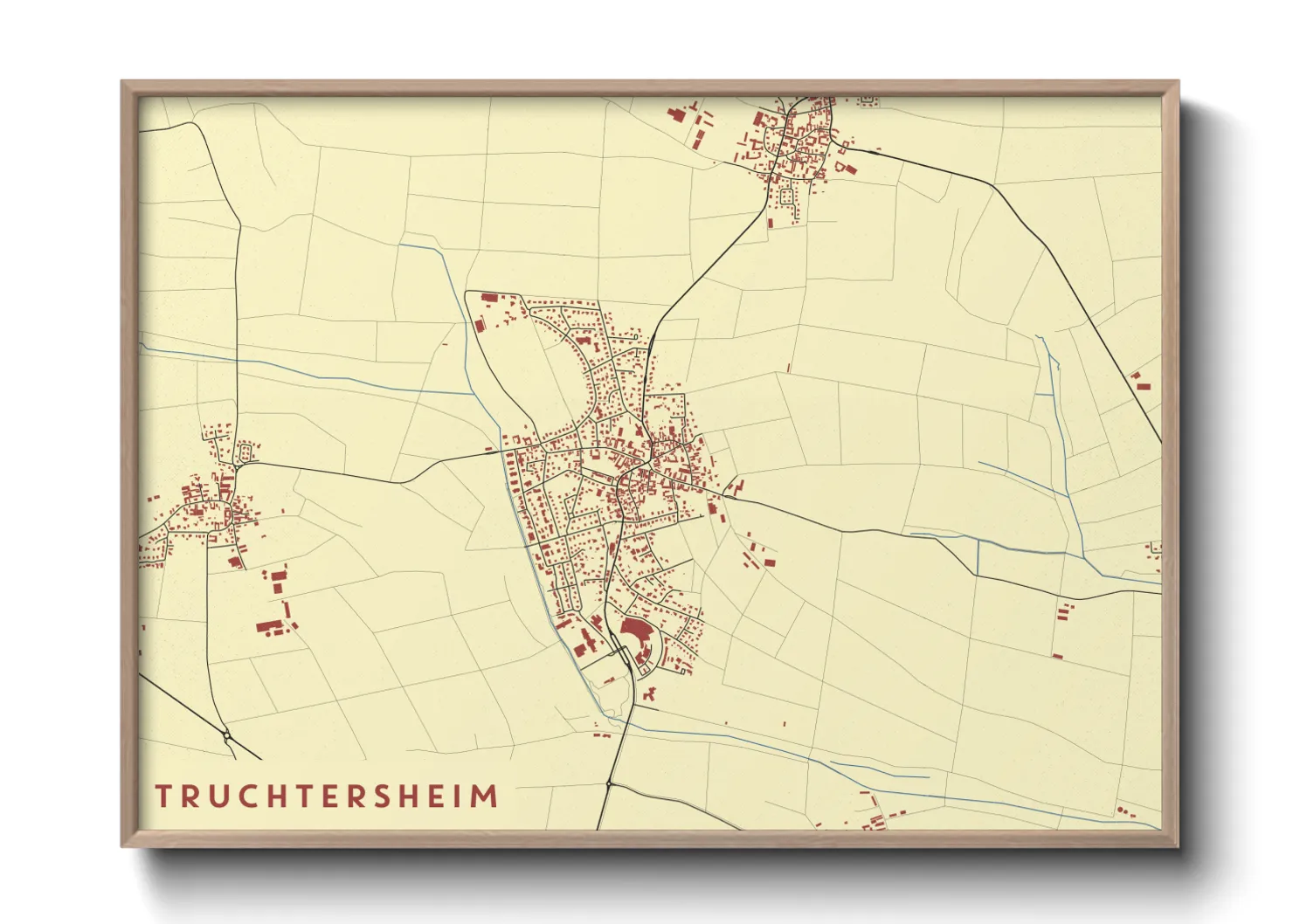 Une affiche de carte sur Truchtersheim