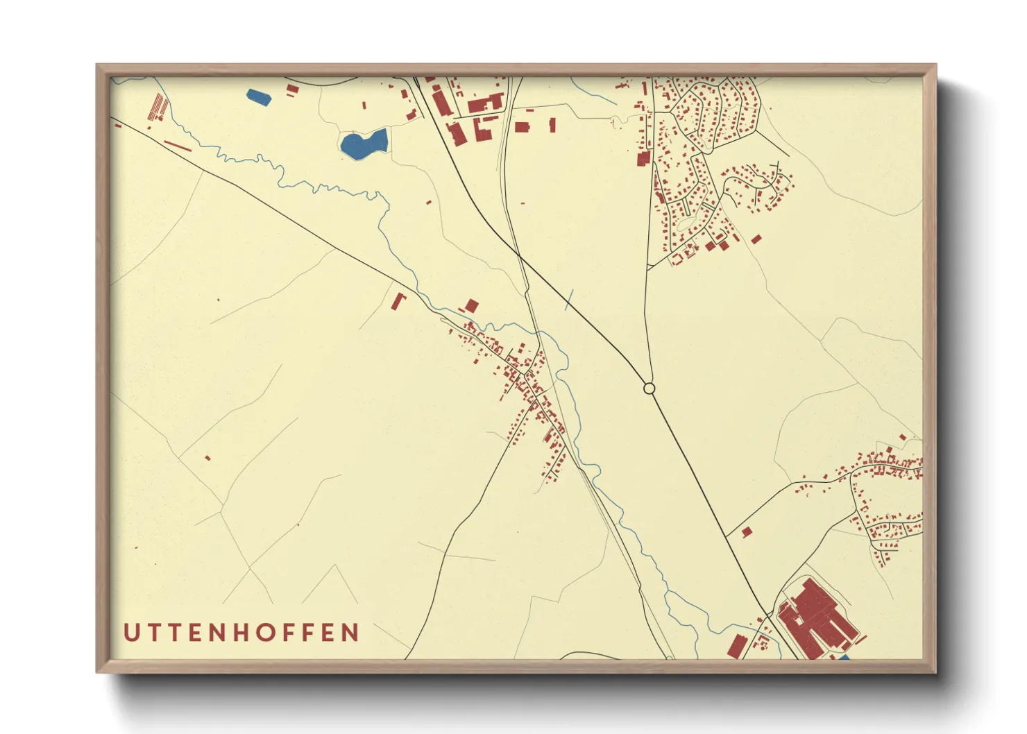 Une affiche de carte sur Uttenhoffen