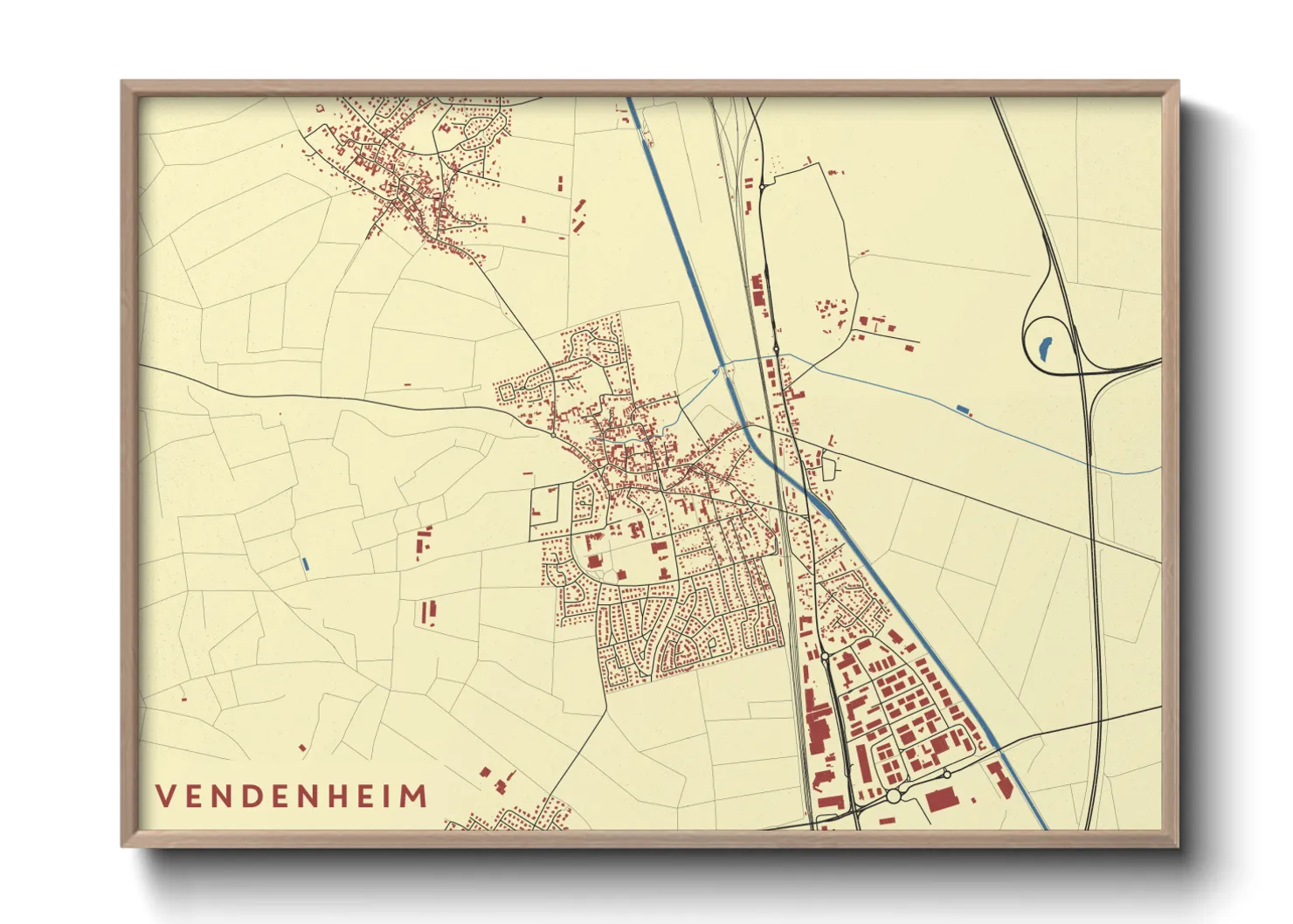 Une affiche de carte sur Vendenheim