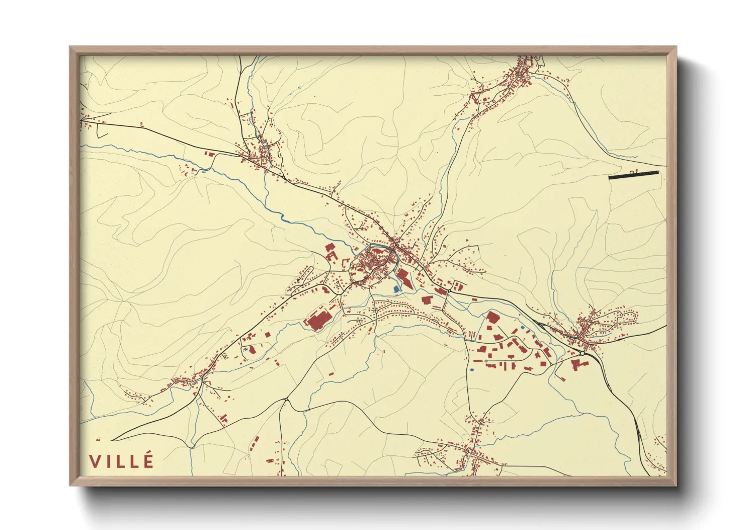 Une affiche de carte sur Villé