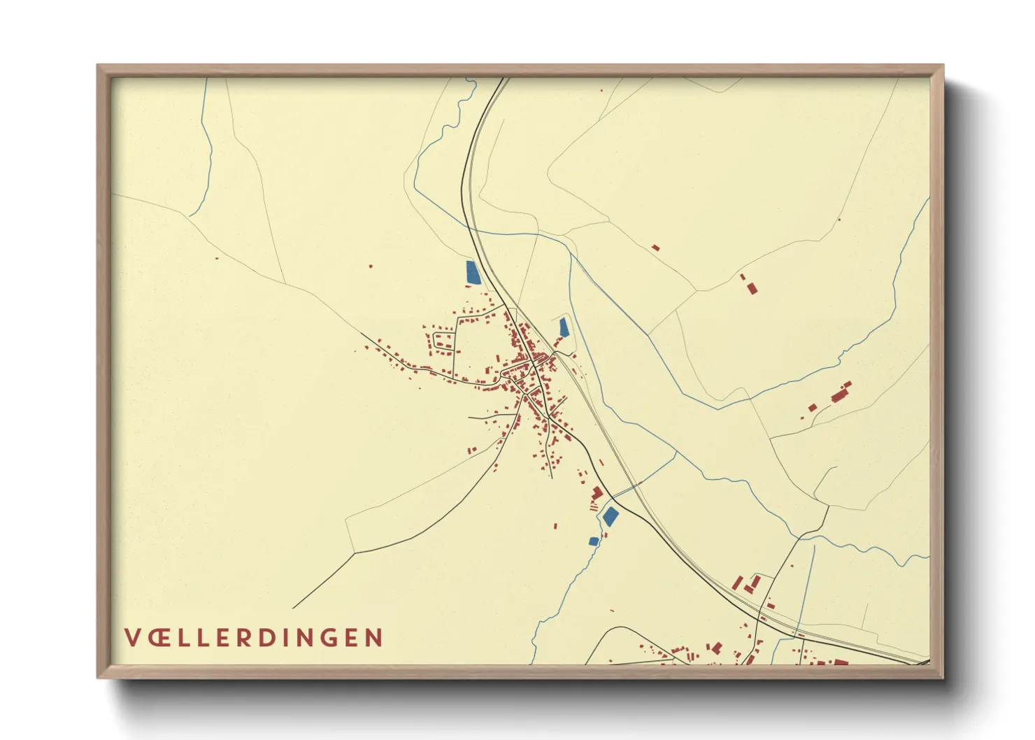 Une affiche de carte sur Vœllerdingen