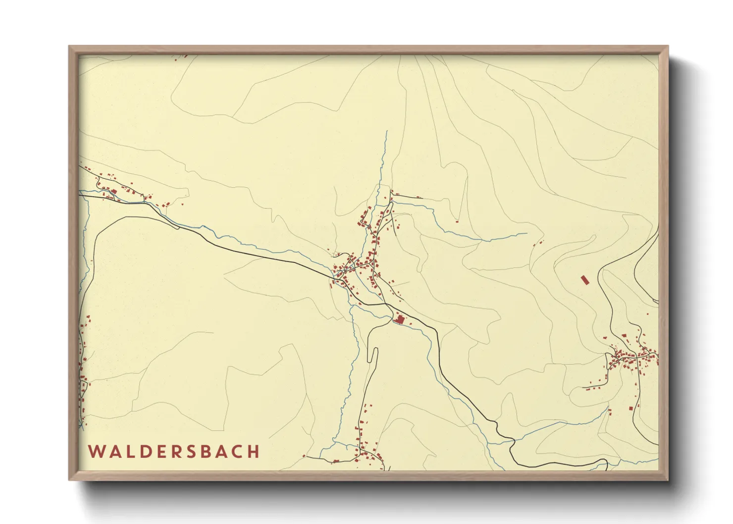 Une affiche de carte sur Waldersbach