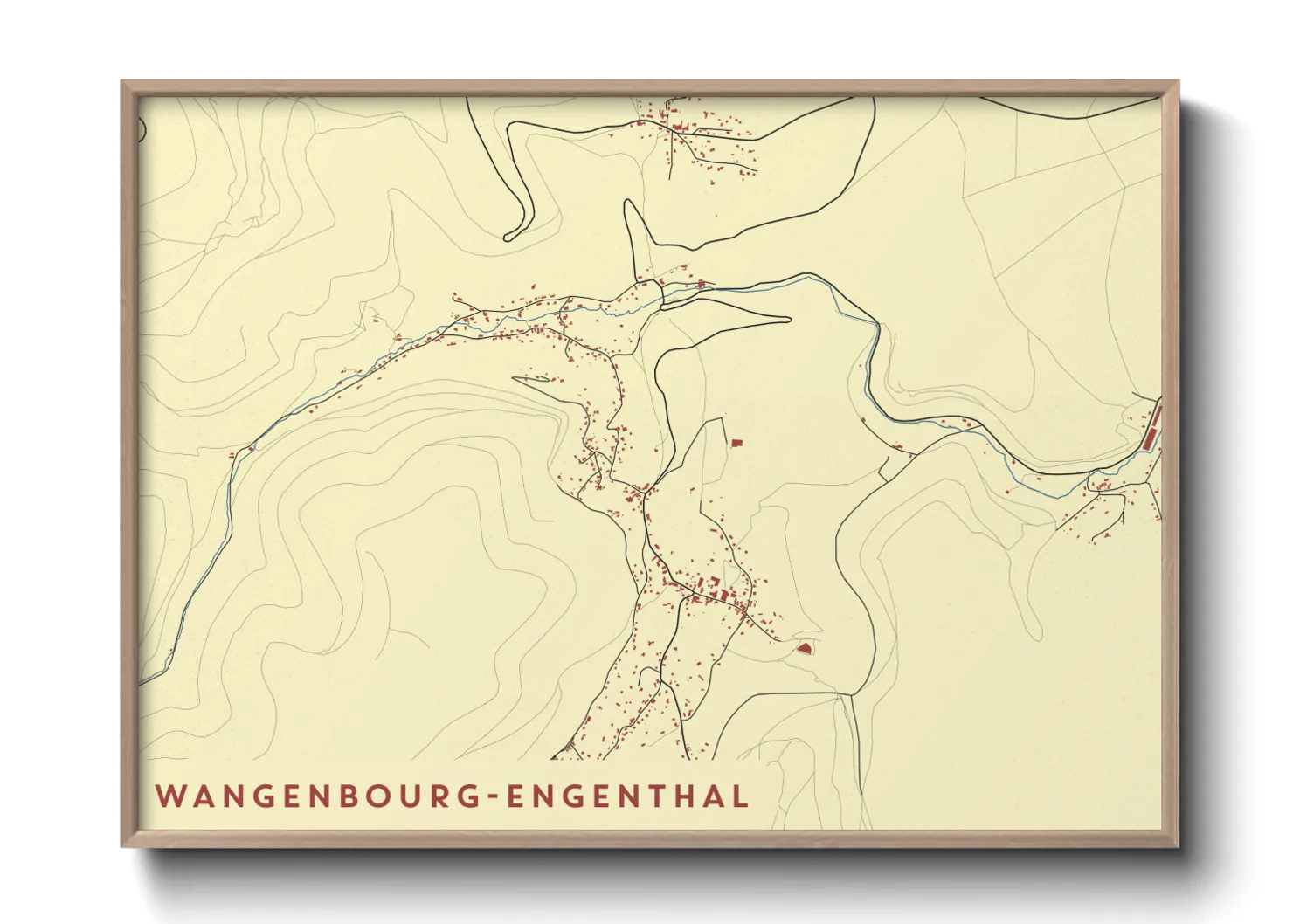 Une affiche de carte sur Wangenbourg-Engenthal