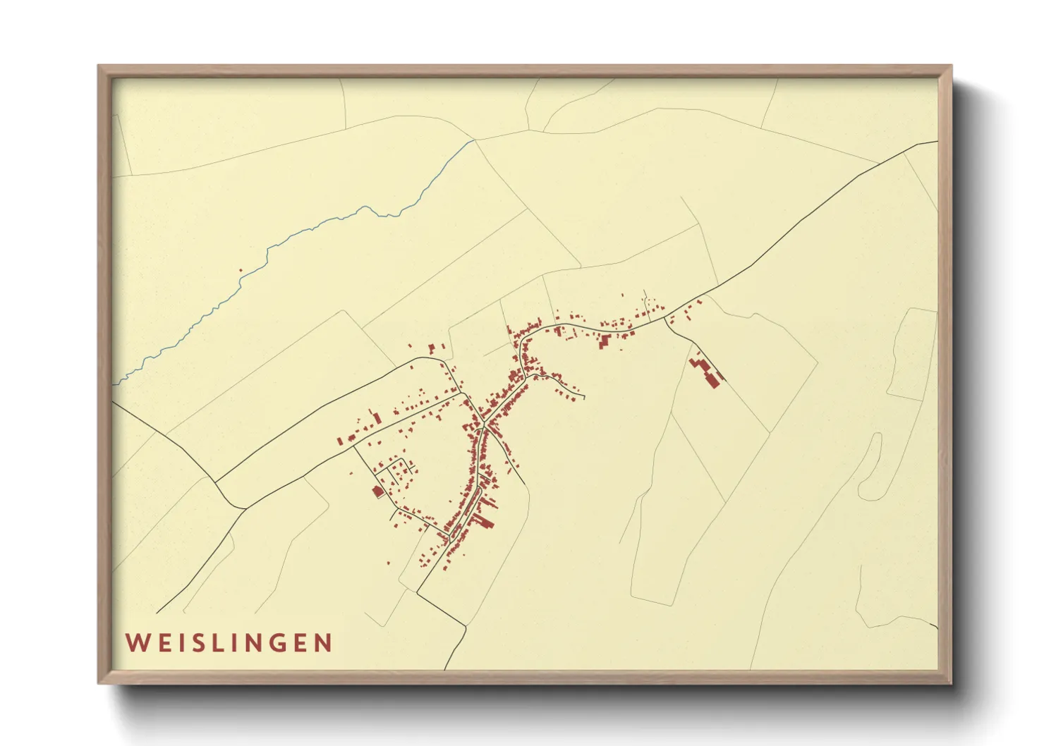 Une affiche de carte sur Weislingen