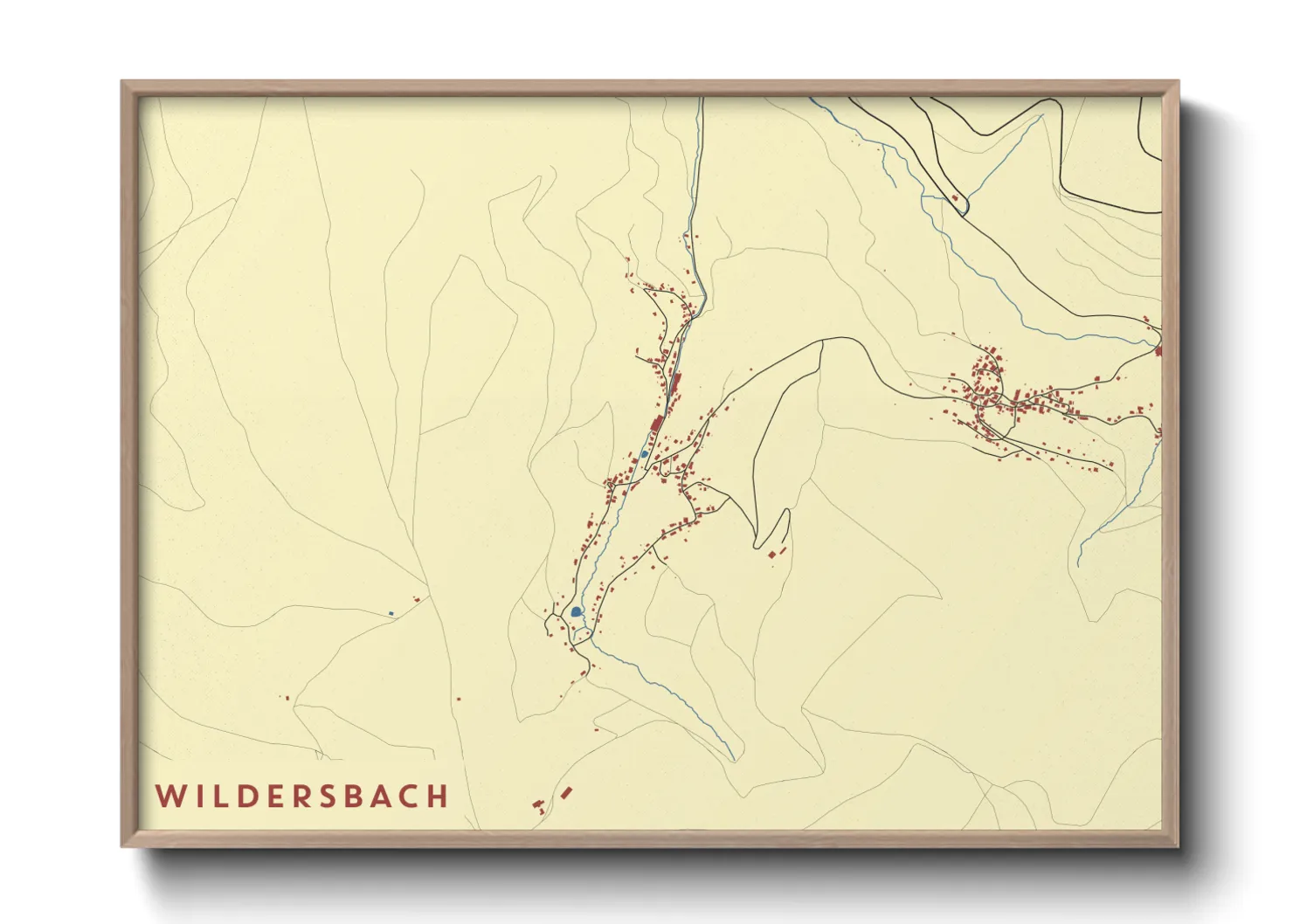 Une affiche de carte sur Wildersbach