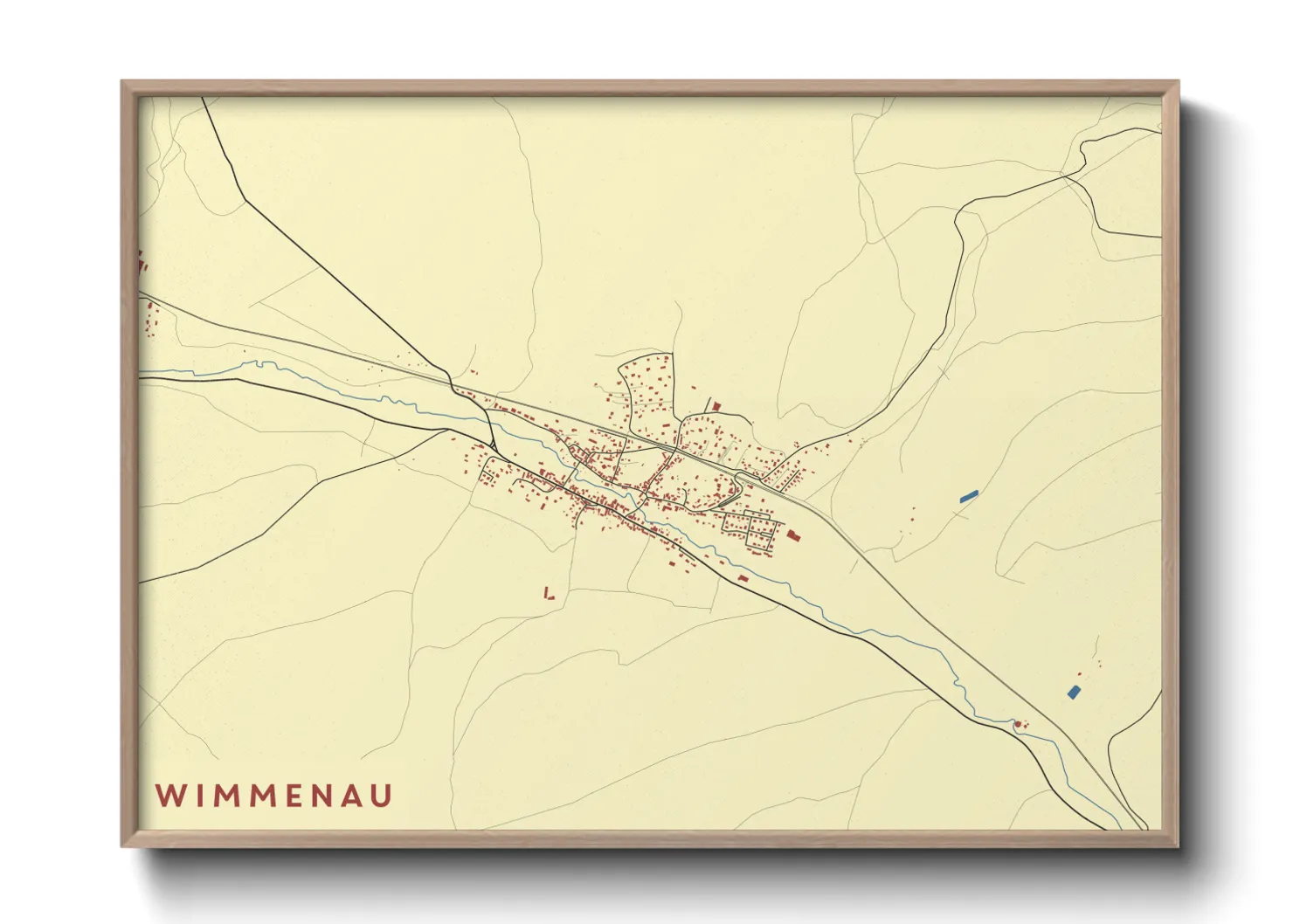 Une affiche de carte sur Wimmenau
