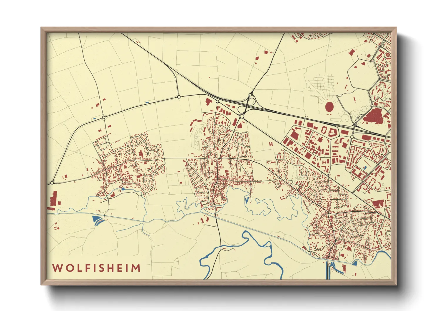 Une affiche de carte sur Wolfisheim