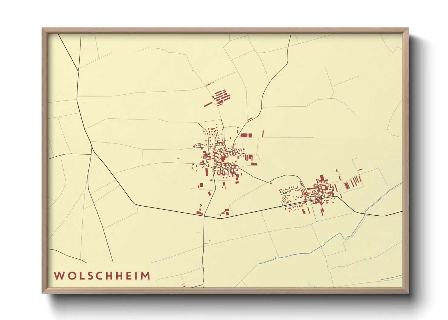 Une affiche de carte sur Wolschheim