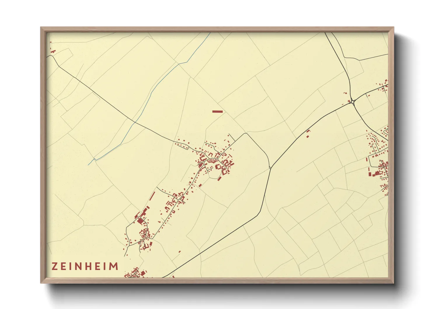 Une affiche de carte sur Zeinheim