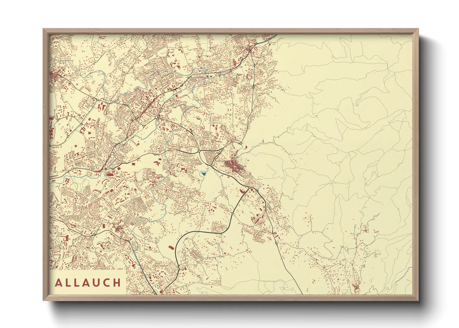 Une affiche de carte sur Allauch