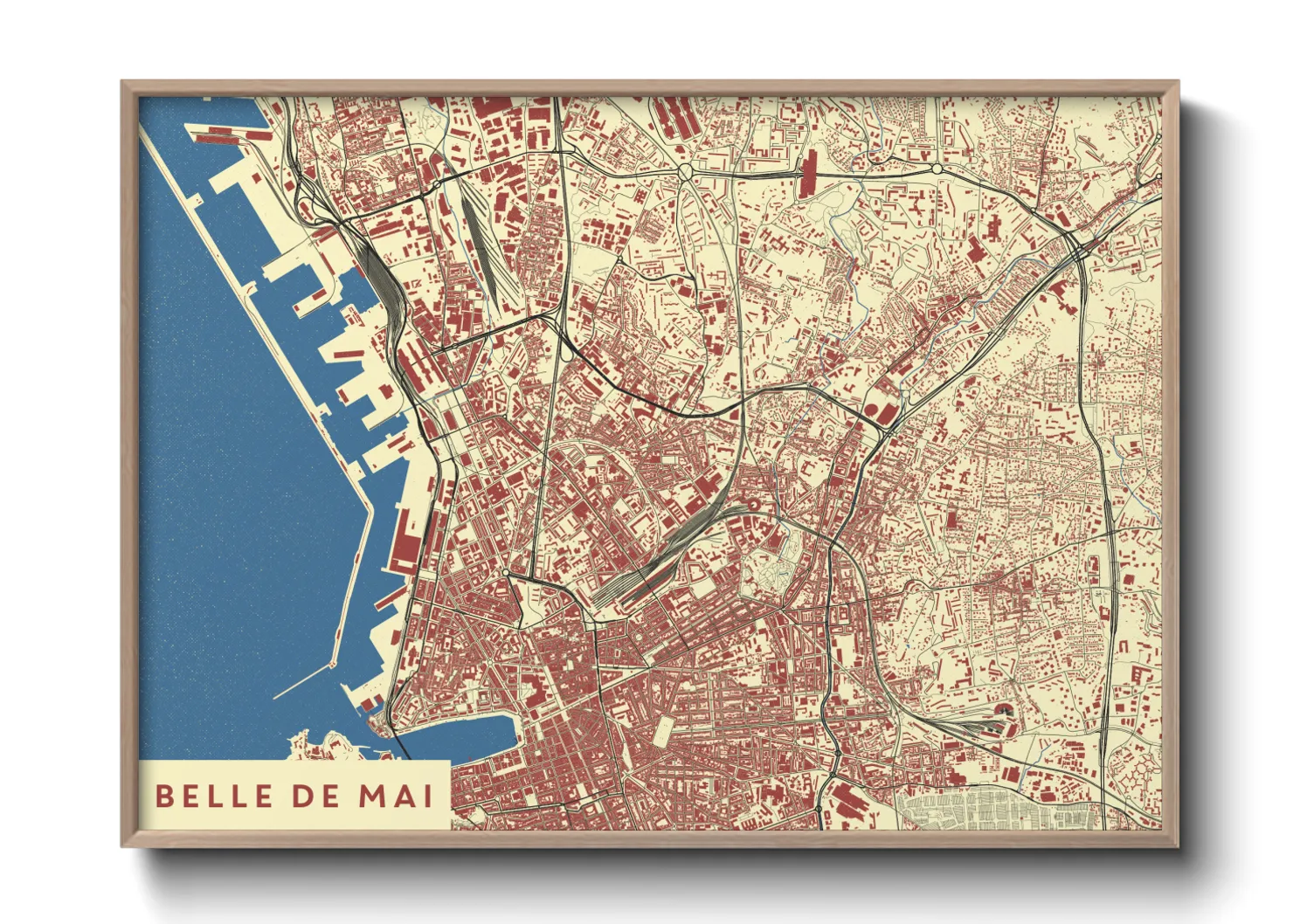 Une affiche de carte sur Belle de Mai