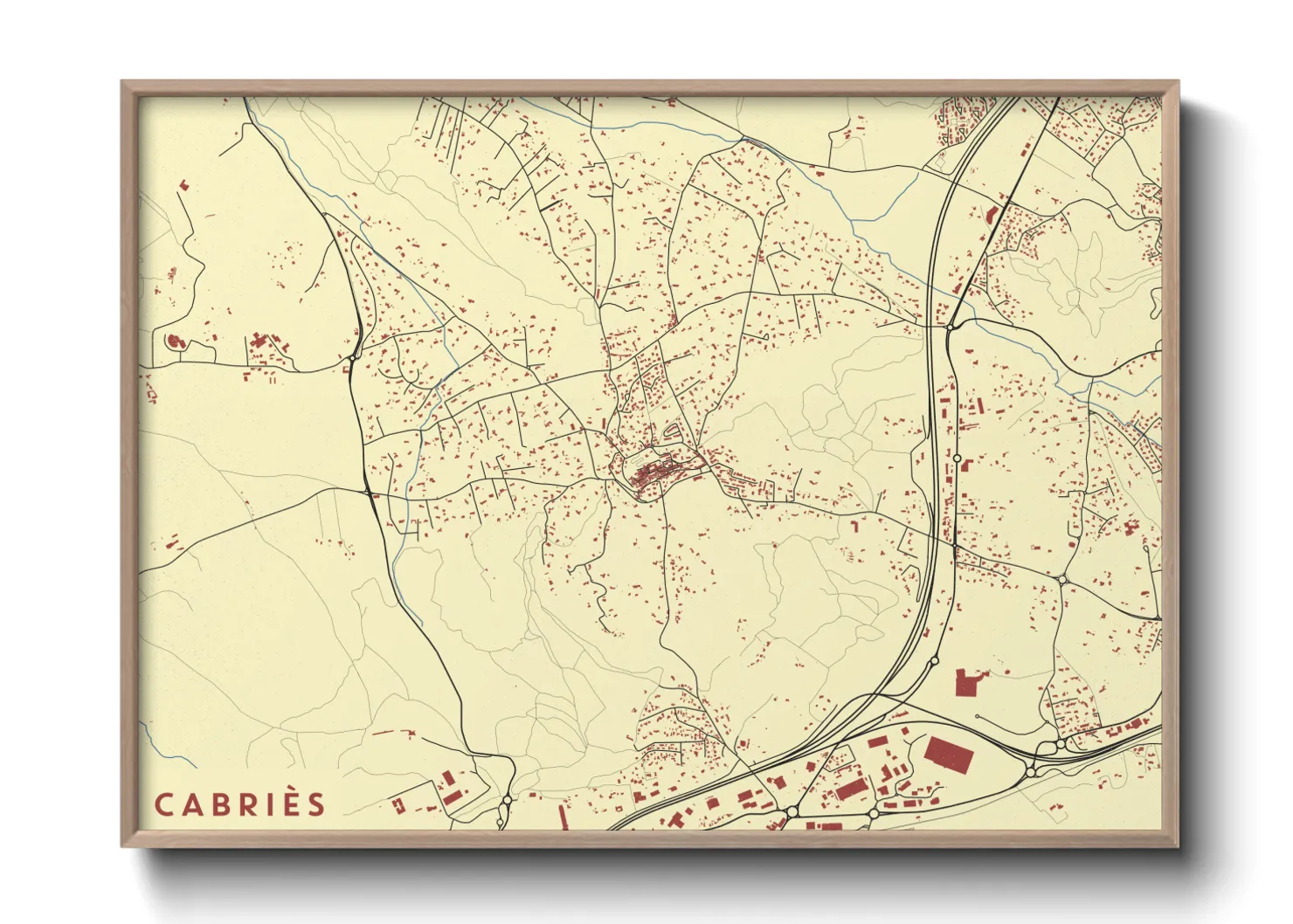 Une affiche de carte sur Cabriès