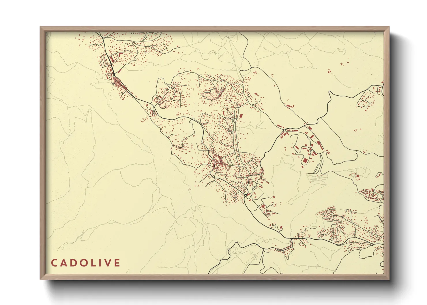 Une affiche de carte sur Cadolive