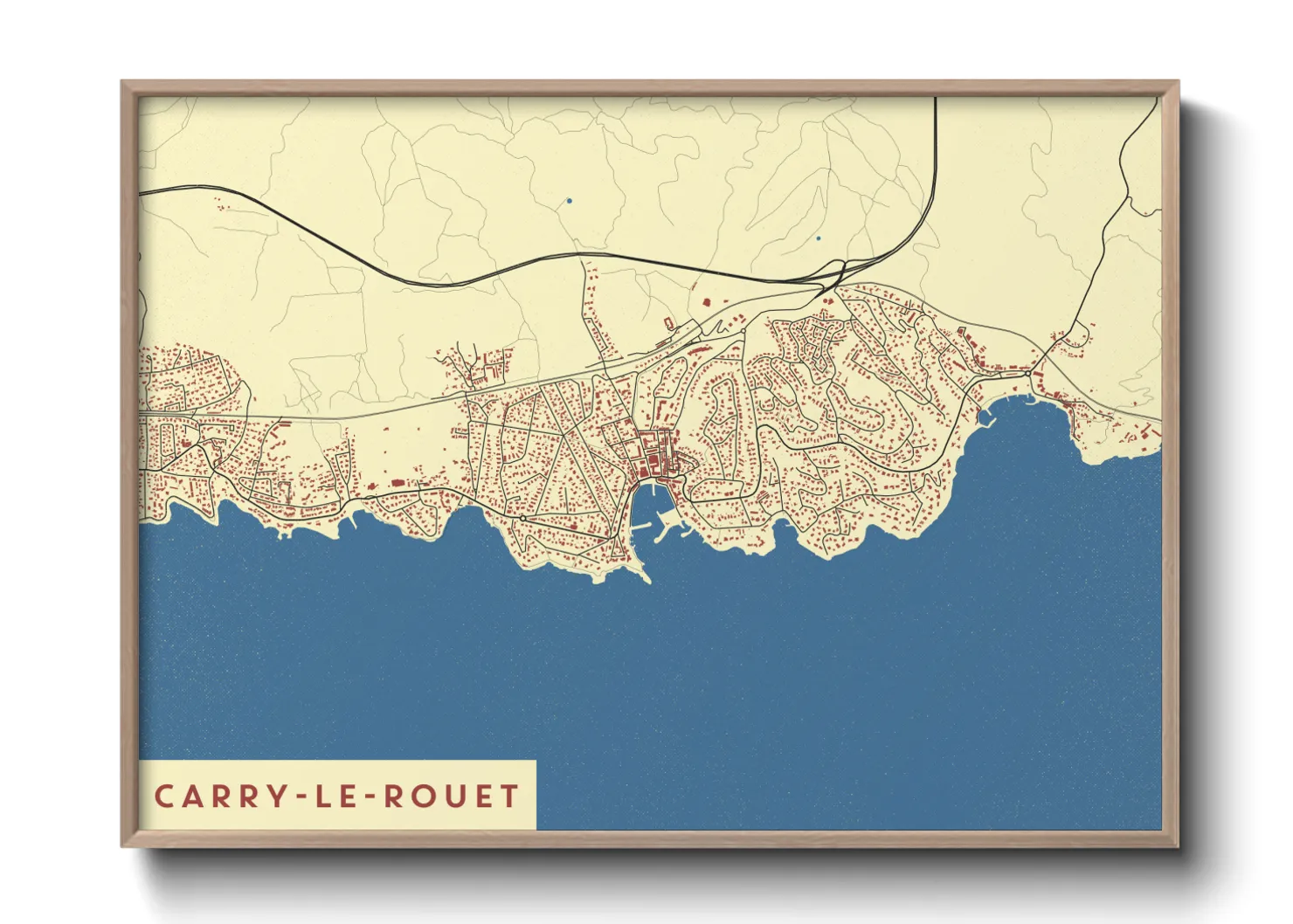 Une affiche de carte sur Carry-le-Rouet