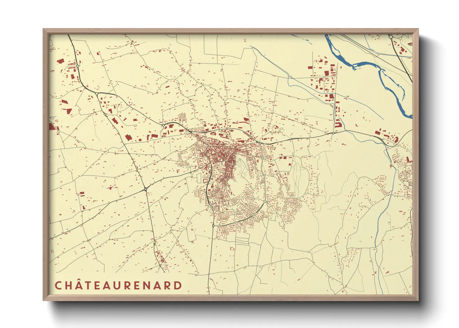 Une affiche de carte sur Châteaurenard