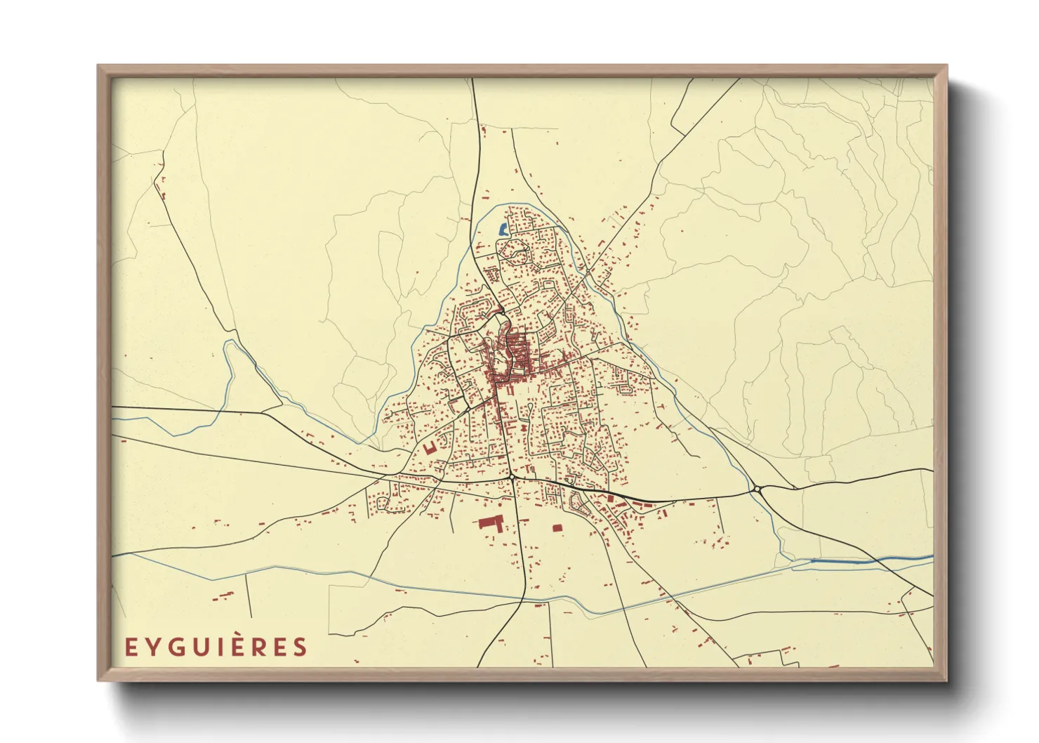 Une affiche de carte sur Eyguières