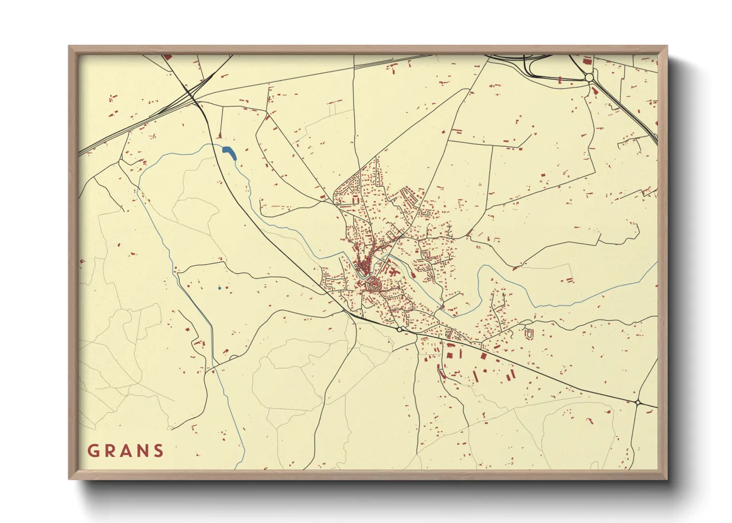 Une affiche de carte sur Grans