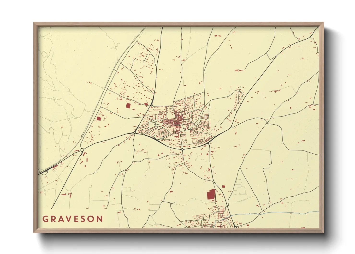 Une affiche de carte sur Graveson