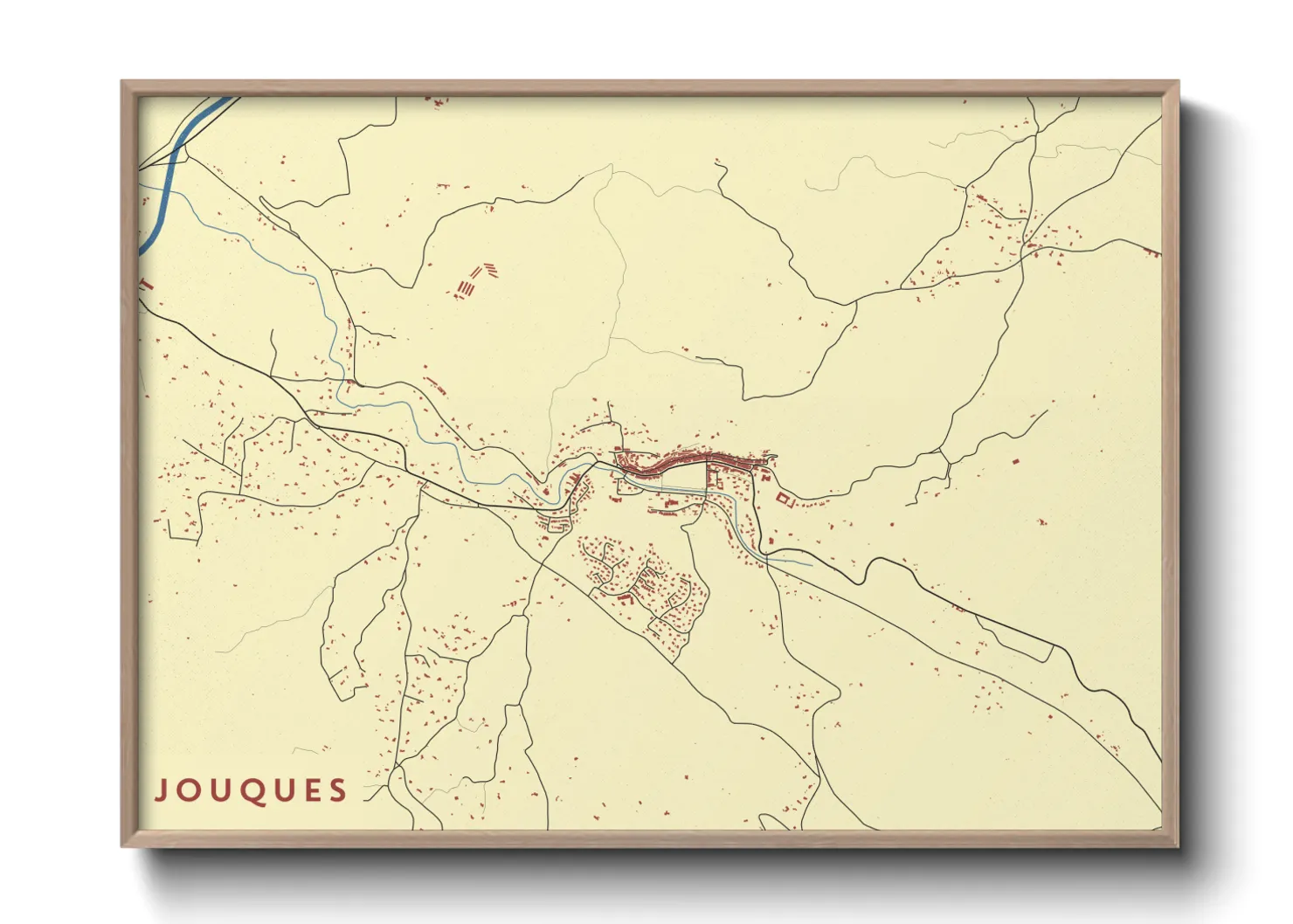 Une affiche de carte sur Jouques