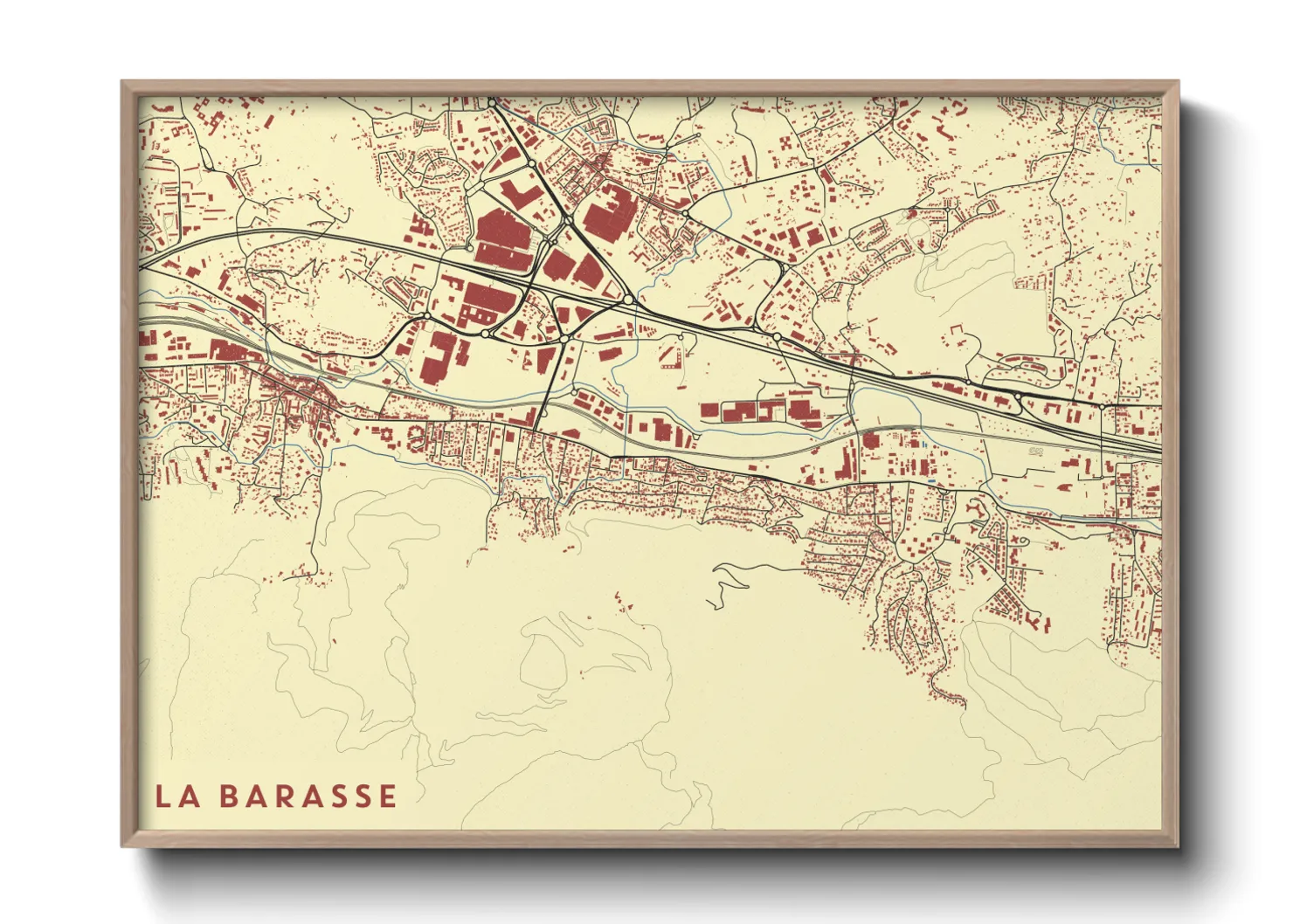 Une affiche de carte sur La Barasse