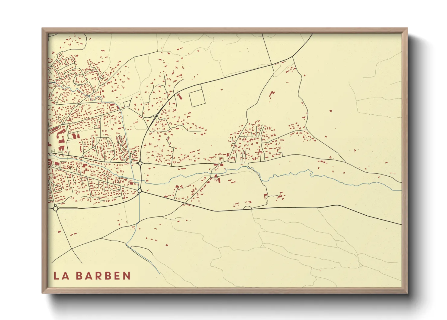 Une affiche de carte sur La Barben