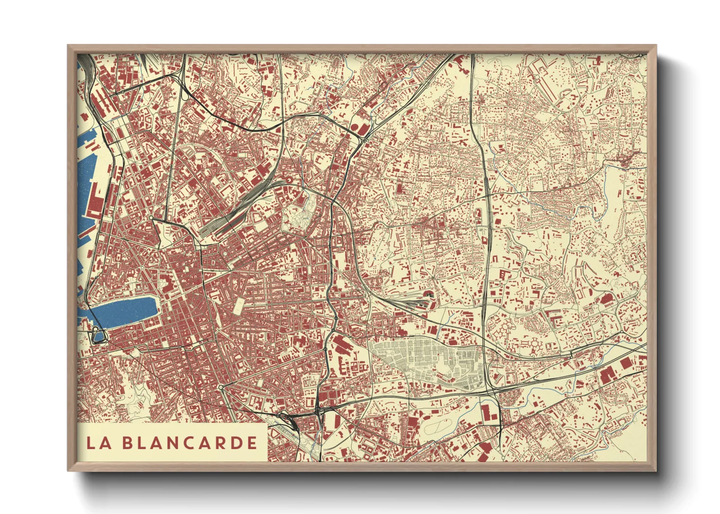 Une affiche de carte sur La Blancarde
