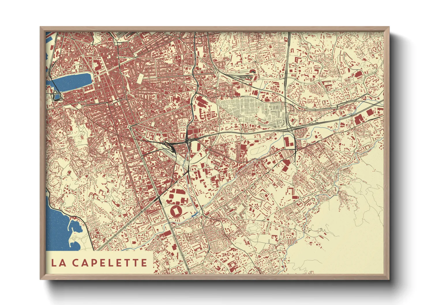 Une affiche de carte sur La Capelette