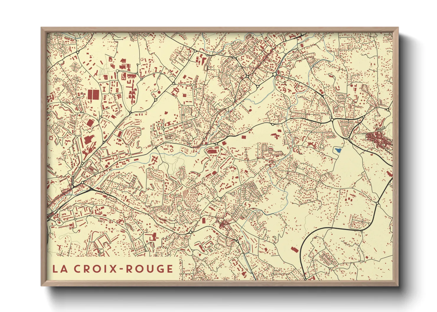 Une affiche de carte sur La Croix-Rouge