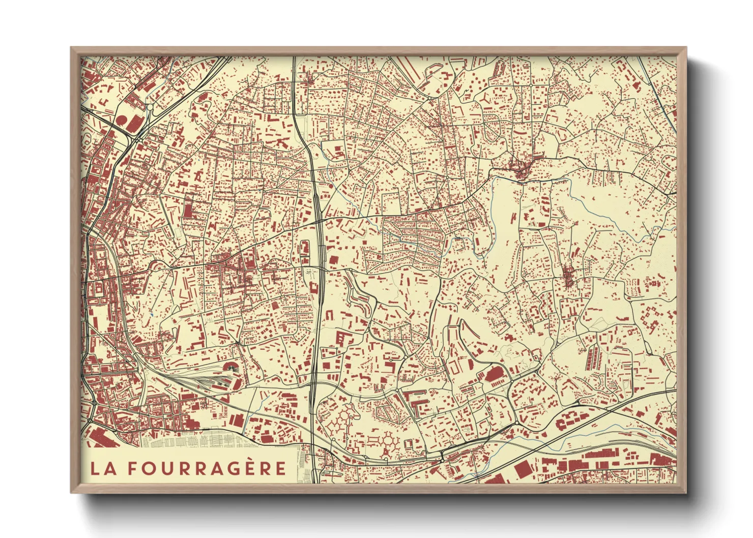 Une affiche de carte sur La Fourragère