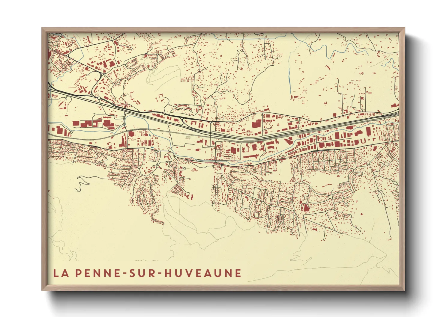 Une affiche de carte sur La Penne-sur-Huveaune